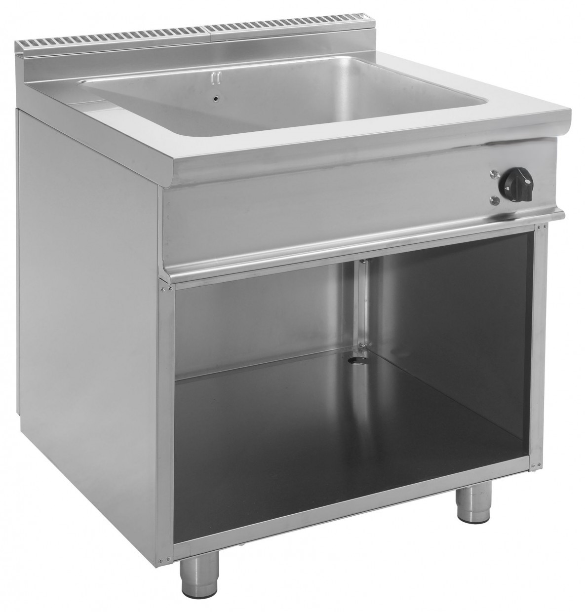 Bain Marie mit offenem Unterbau, 3 kW, 17 Liter, 800x700 mm, 2/1 GN oder 2 x 1/1 GN, T: 150 mm