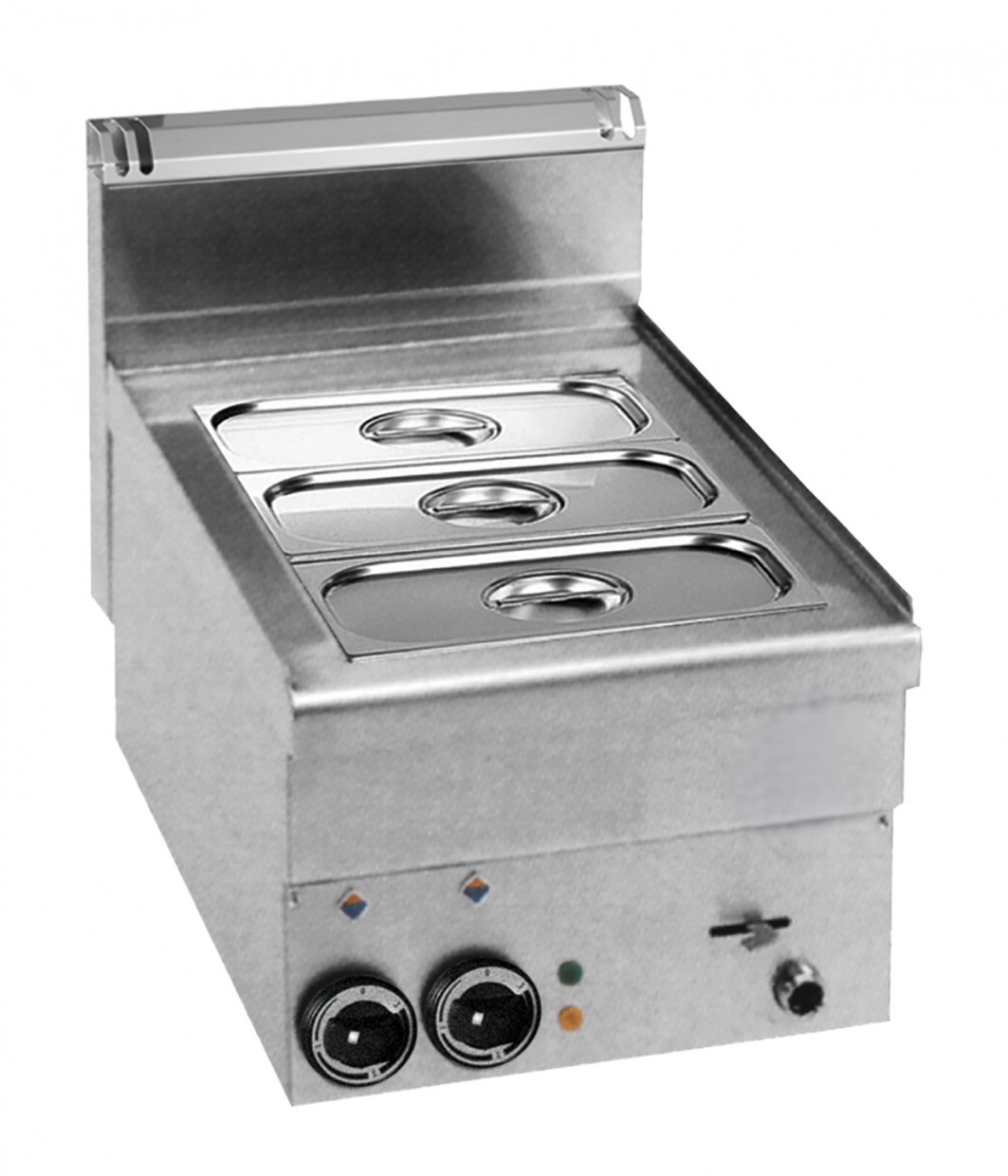 Elektro-Bain-Marie Tischgerät – 1/2+1/3 GN Behälter, H: 150 mm, 1,53 kW, 400x600 mm