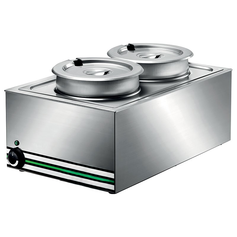 Bain Marie,2 Kessel- je 8 Liter, 1,2 kW, Einstellbare Thermostate