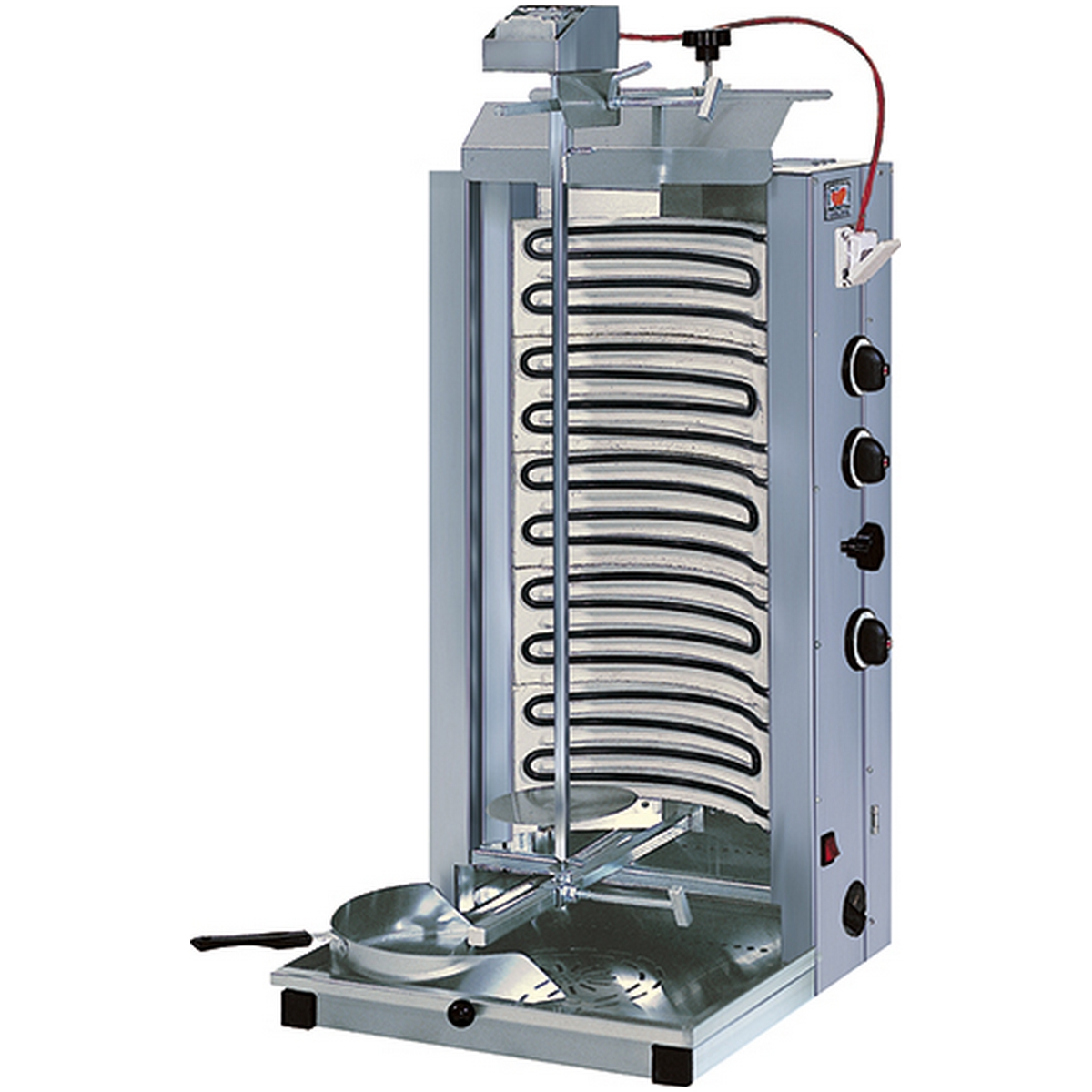 Döner- / Gyrosgrill 30 kg, 400 V, 6,40 kW, Motor oben