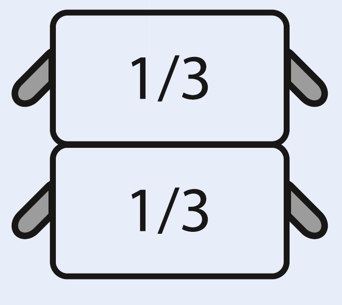 Nudelkorb-Set: 2 x 1/3 GN