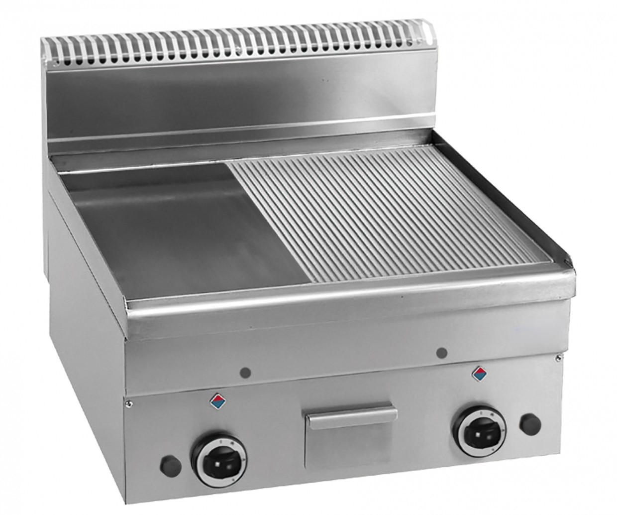 Grillplatte-Elektro, Tischgerät, 10,2 kW, 1000x600 mm, 1/2glatt 1/2gerillt