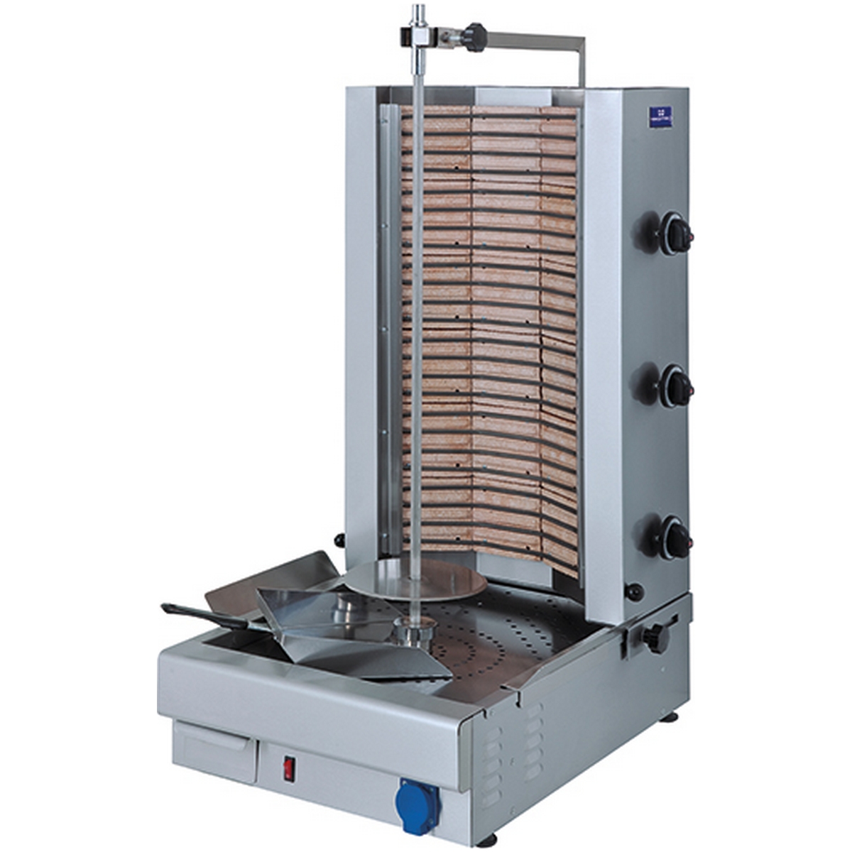 Döner- / Gyrosgrill 70 kg, 400 V, 9,00 kW, Motor unten